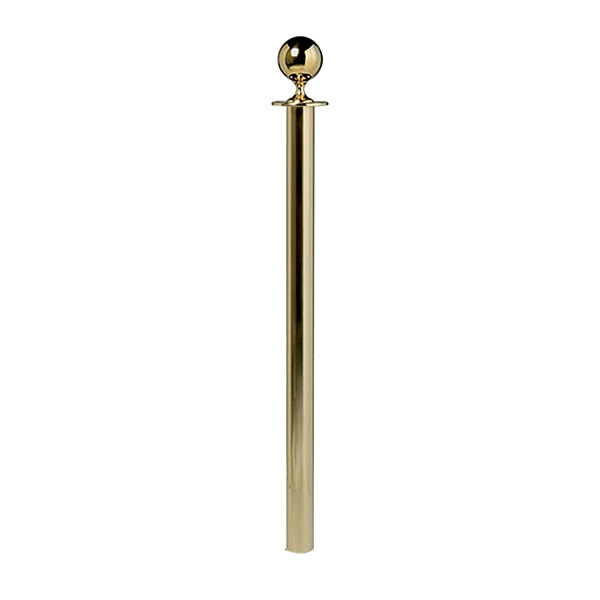 American Metalcraft RSCLGOA1 40" Gold-Plated Crowd Control / Guidance Stanchion Post