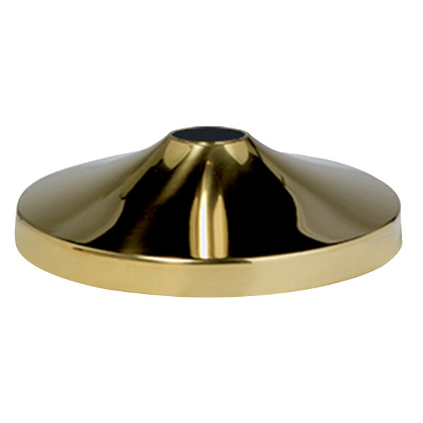 American Metalcraft RSCLGOA2 15" Round Gold-Plated Crowd Control / Guidance Stanchion Base
