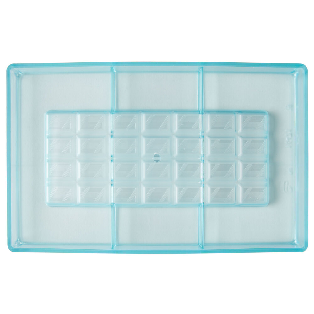 Matfer Bourgeat 380258 Polycarbonate Single Comparment 4" x 7" Chocolate Bar Mold