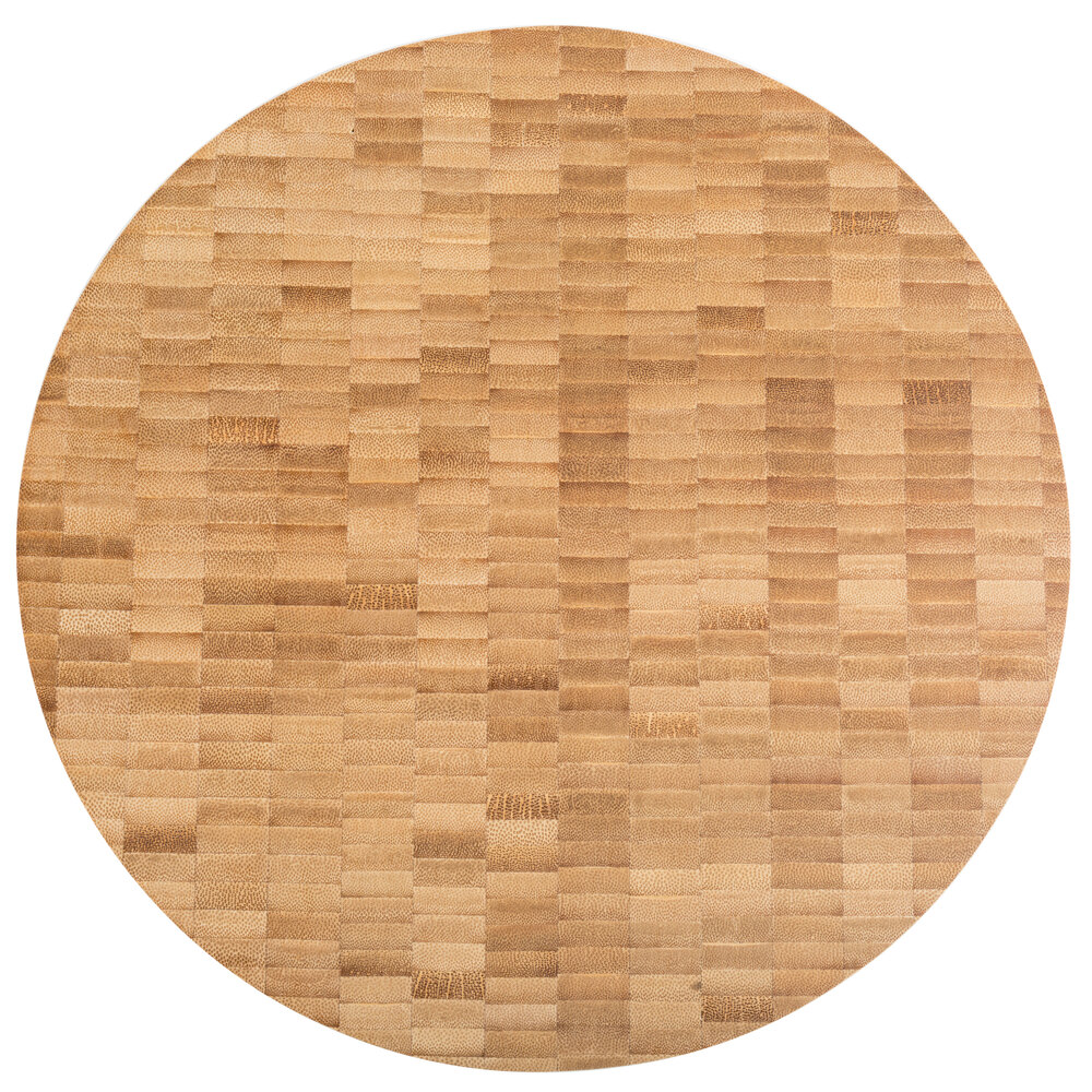 American Metalcraft B12 12" x 1 1/2" Bamboo Round Cutting and Serving Board
