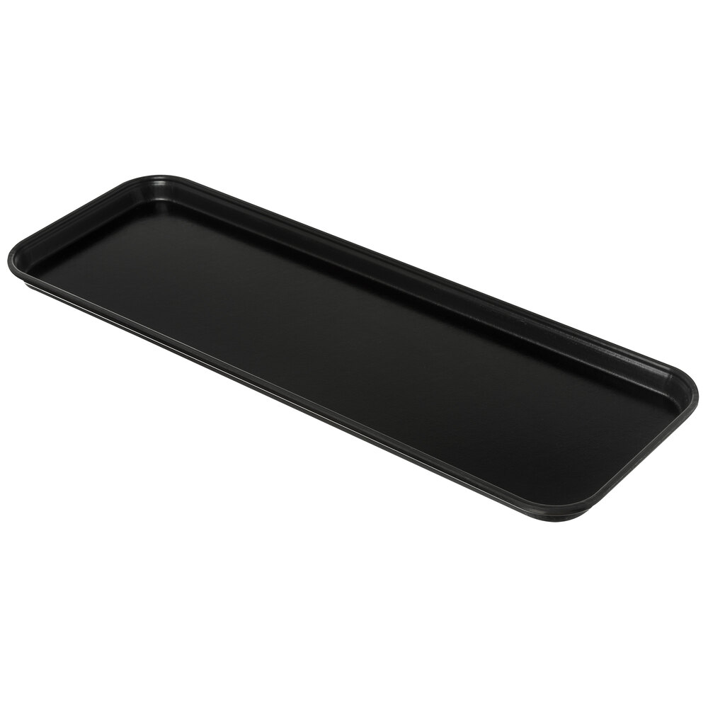 Carlisle 269FMT309 9" x 26" x 1" Black Fiberglass Market Tray