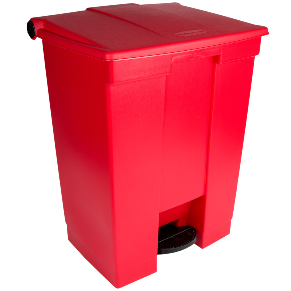 Rubbermaid® FG614500RED 72 Qt. / 18 Gallon Red Rectangular Step-On Trash Can