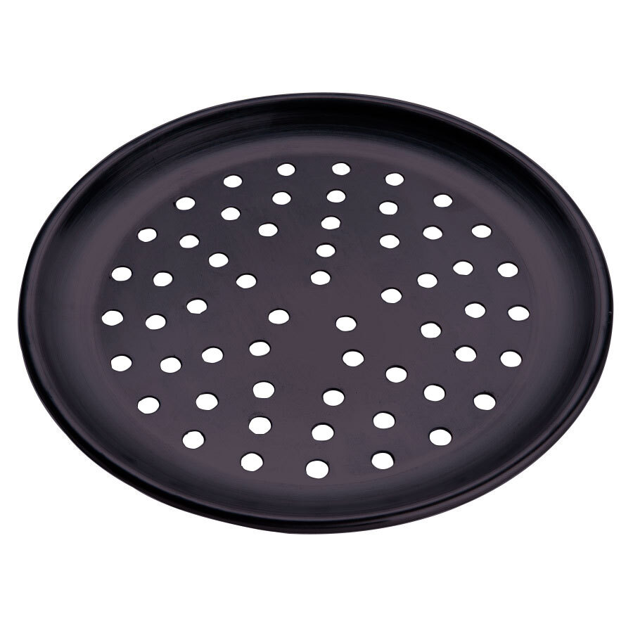 American Metalcraft PHCCTP8 8" Perforated Hard Coat Anodized Aluminum Coupe Pizza Pan