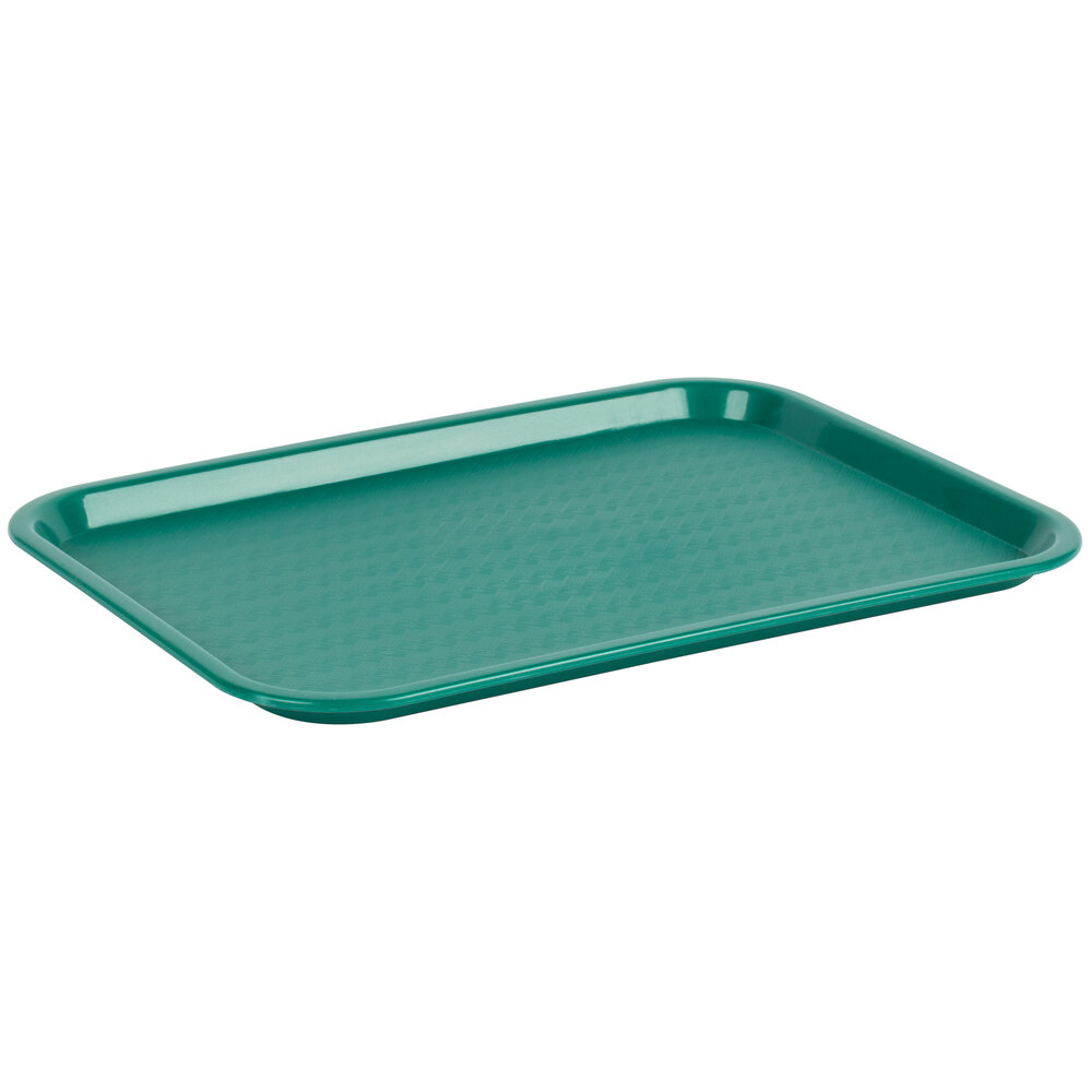 Choice 12" x 16" Teal Plastic Fast Food Tray - 48/Case