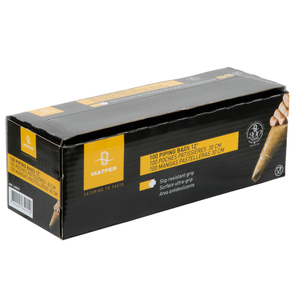 Matfer Bourgeat 165015 12" Standard Disposable Pastry Bags - 100/Roll
