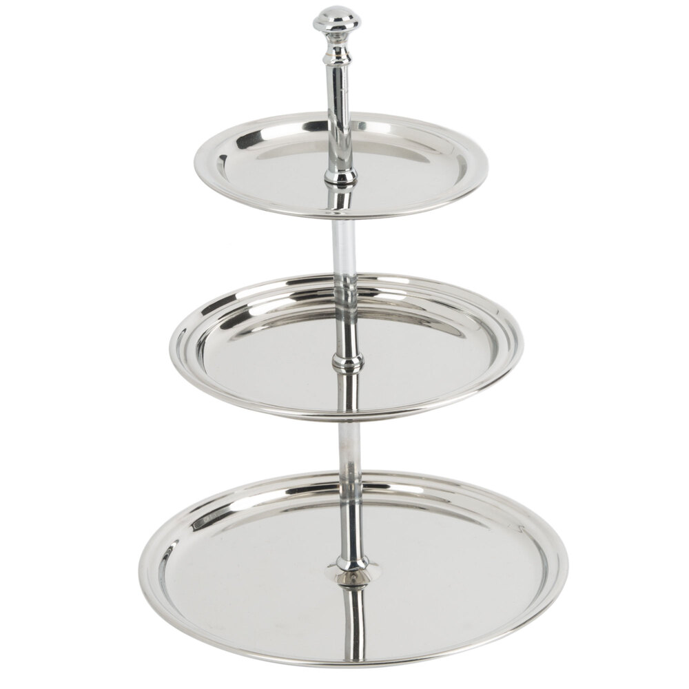 American Metalcraft STS3 3 Tier Stainless Steel Display Stand