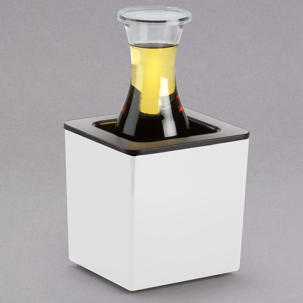 Cal-Mil 475-6-15 White Melamine Ice Housing with Clear Pan - 7" x 6" x 6"