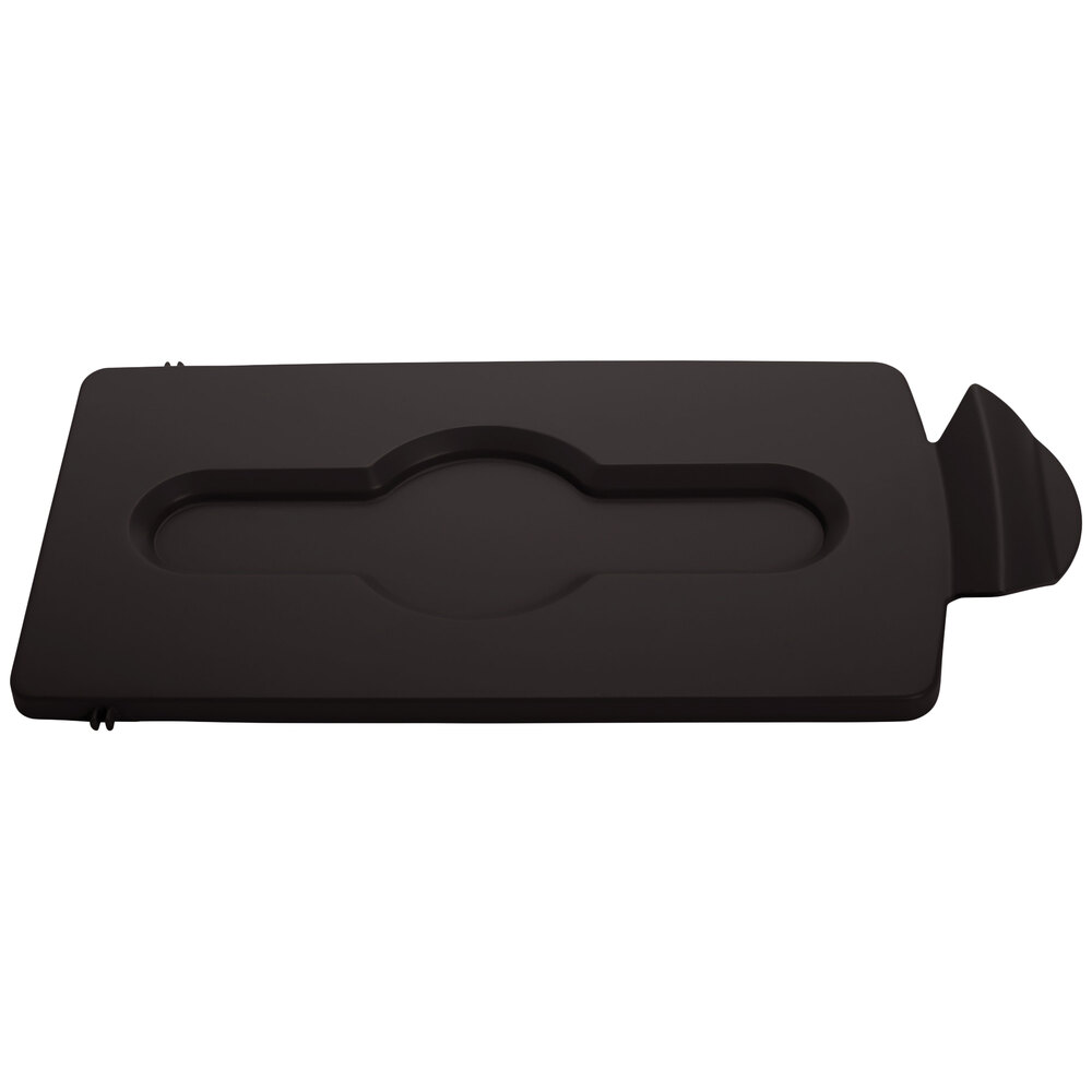 Rubbermaid® 2007900 Slim Jim Recycling Brown Rectangular Hinged Flat Lid Insert