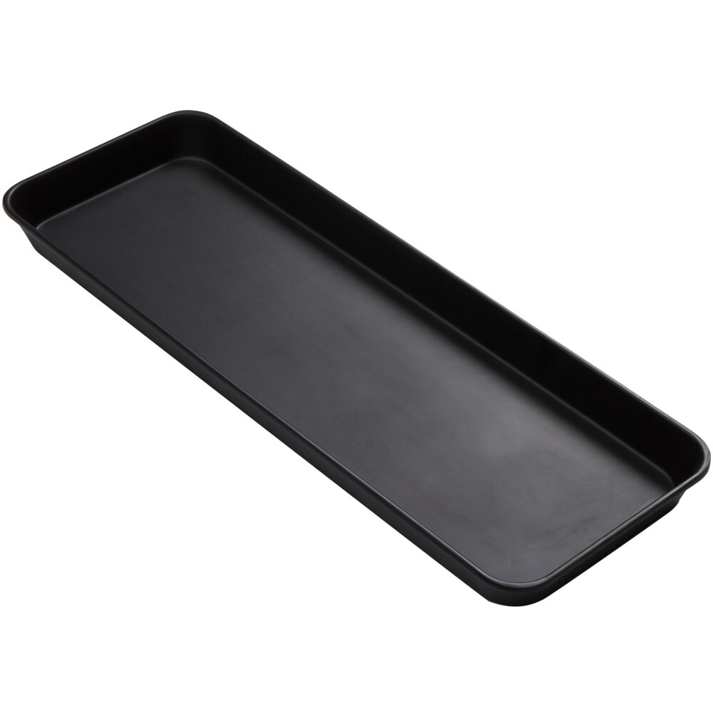 American Metalcraft MT10 29 3/4" x 10 1/2" Black Melamine Market Tray