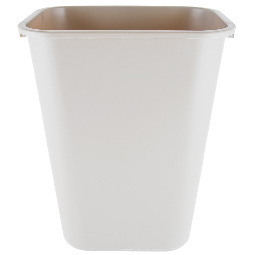 Rubbermaid® FG295700BEIG 41 Qt. / 10.25 Gallon Beige Rectangular Wastebasket / Trash Can