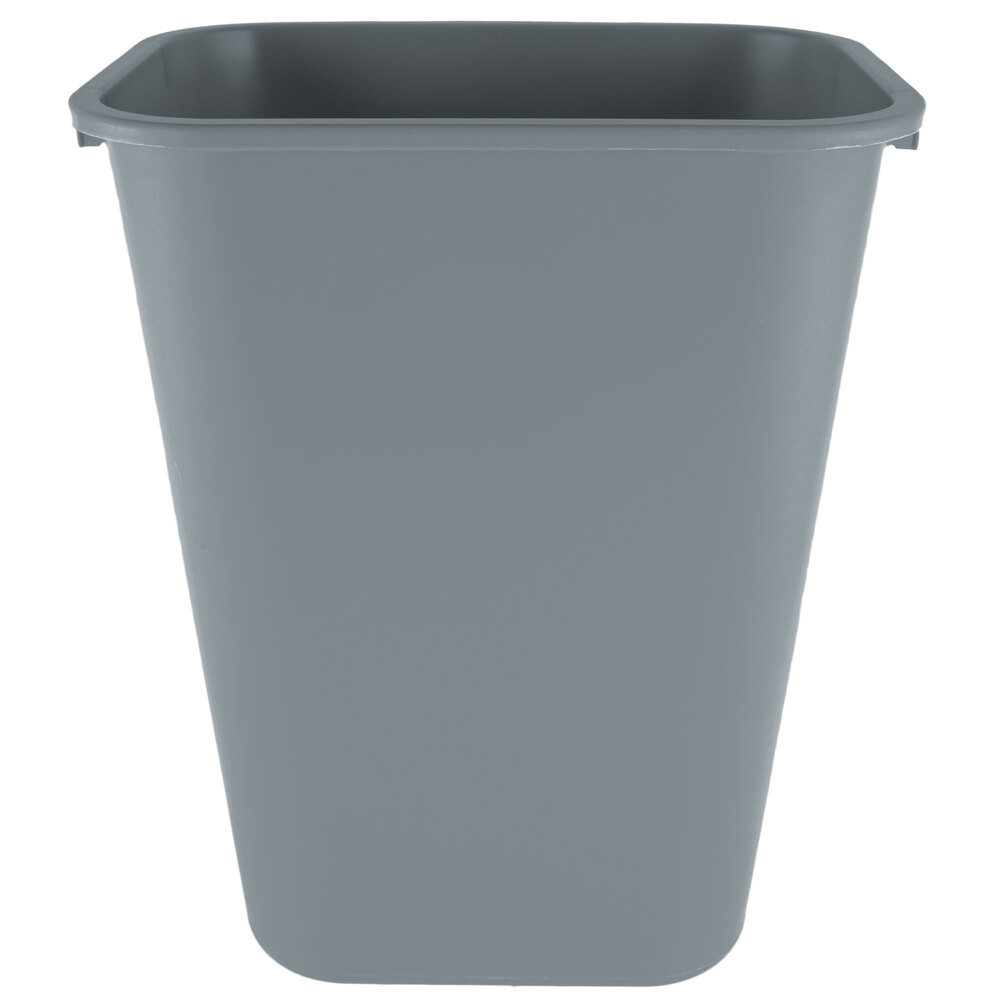 Rubbermaid® FG295700GRAY 41 Qt. / 10.25 Gallon Gray Rectangular Wastebasket / Trash Can