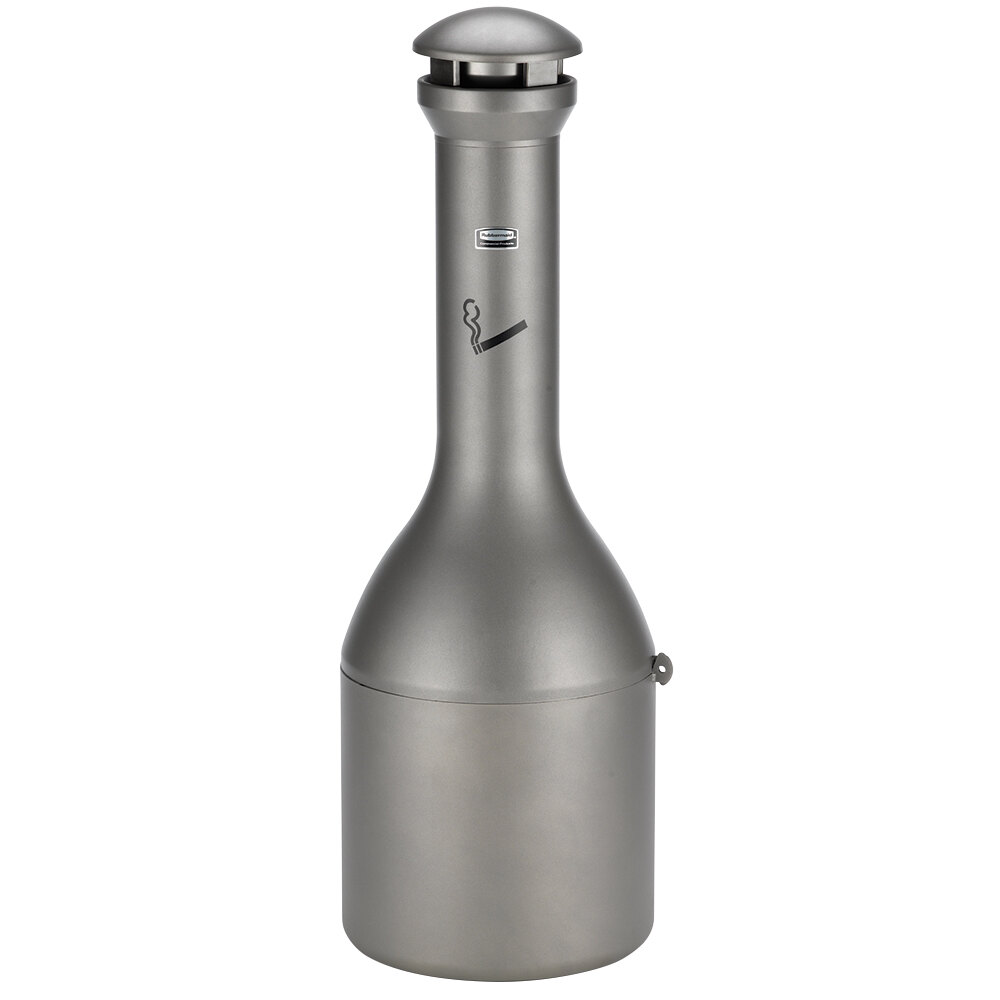 Rubbermaid® FG9W3300ATPWTR Infinity Antique Pewter Traditional Free Standing Cigarette Receptacle