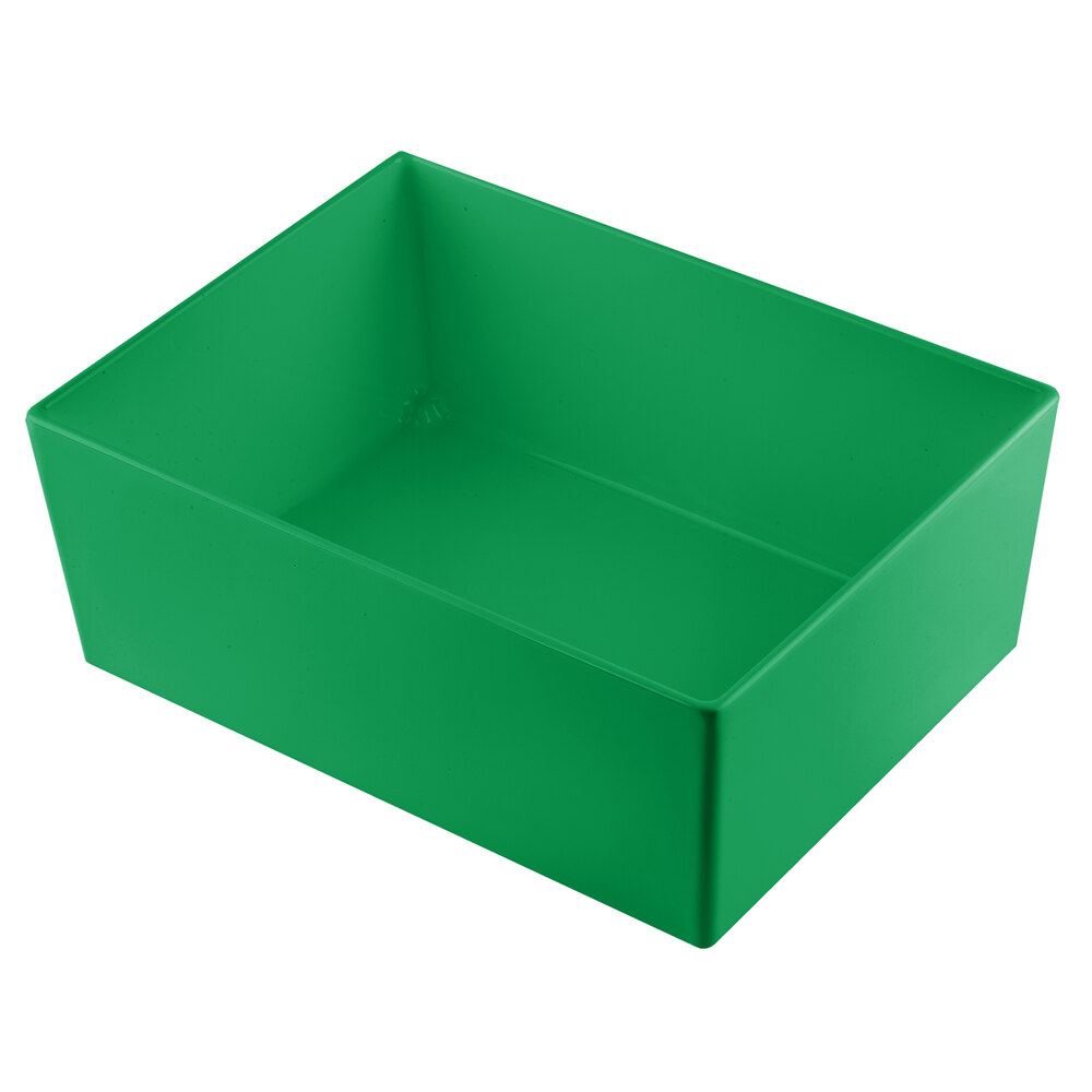 Tablecraft CW5006GN Simple Solutions 1/2 Size 8 Qt. Green Cast Aluminum Deep Straight Sided Bowl - 5" Deep