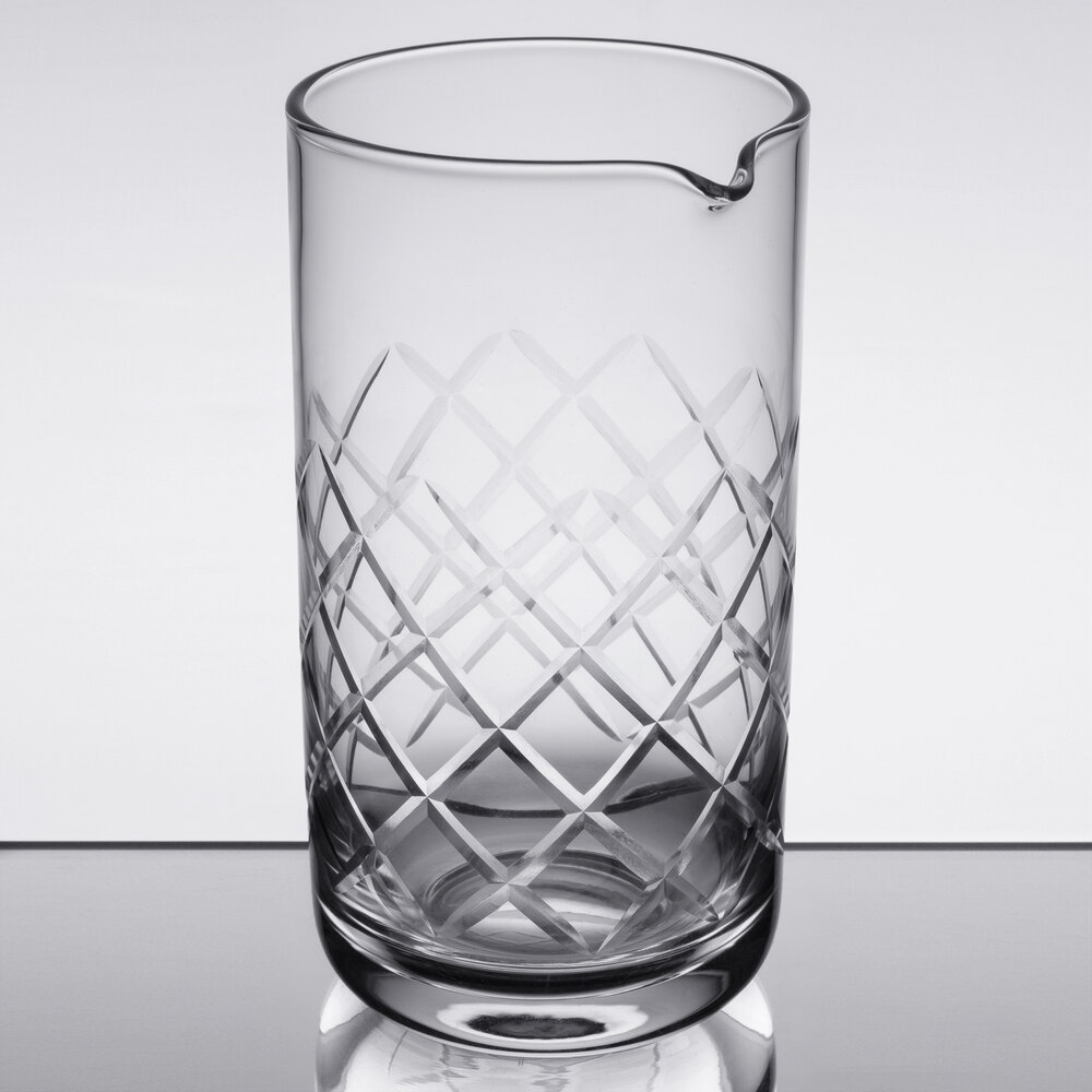American Metalcraft MGD25 25 oz. Diamond Cut Mixing Glass