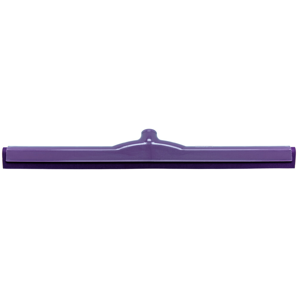 Carlisle 4156868 Sparta 24" Purple Double Foam Floor Squeegee with Plastic Frame
