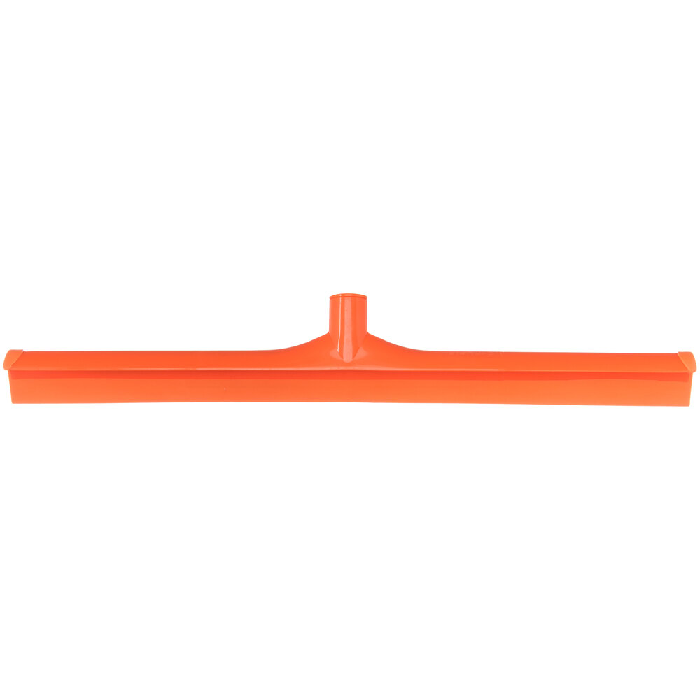 Carlisle 3656824 Sparta 24" Orange Single Blade Rubber Squeegee with Plastic Frame