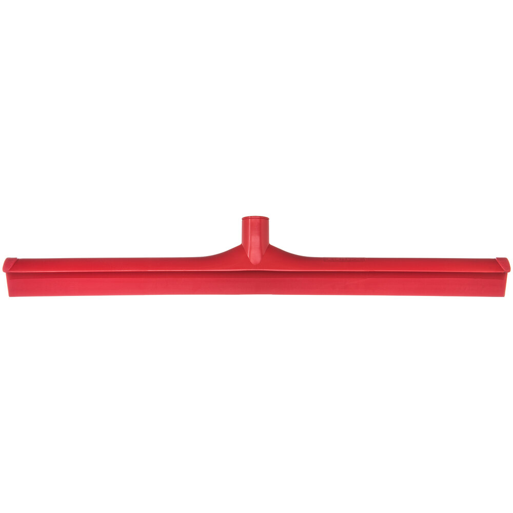 Carlisle 3656805 Sparta 24" Red Single Blade Rubber Squeegee with Plastic Frame