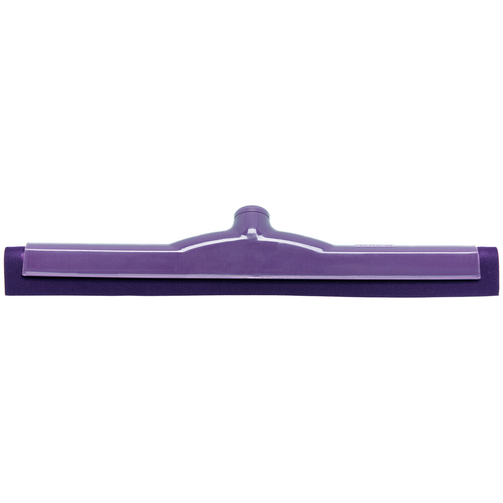 Carlisle 4156768 Sparta 18" Purple Double Foam Floor Squeegee with Plastic Frame