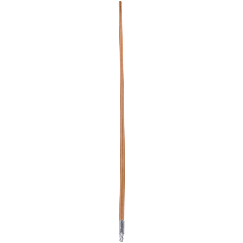 Carlisle 4526700 Flo-Pac 60" Metal Threaded Wooden Broom / Squeegee Handle