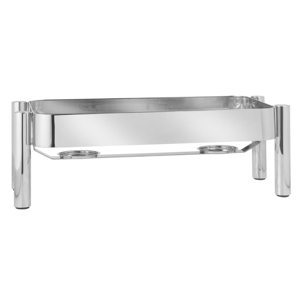 Eastern Tabletop 3995STAND Jazz Rock 26" x 15" Stainless Steel Induction Chafer Stand with Two Fuel Holders