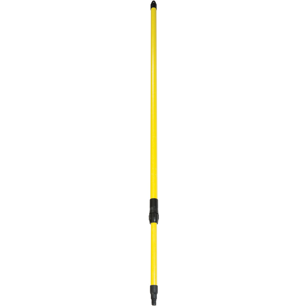 Carlisle 4102004 Sparta 54" - 8' Yellow Threaded Telescopic Fiberglass Broom / Squeegee Handle