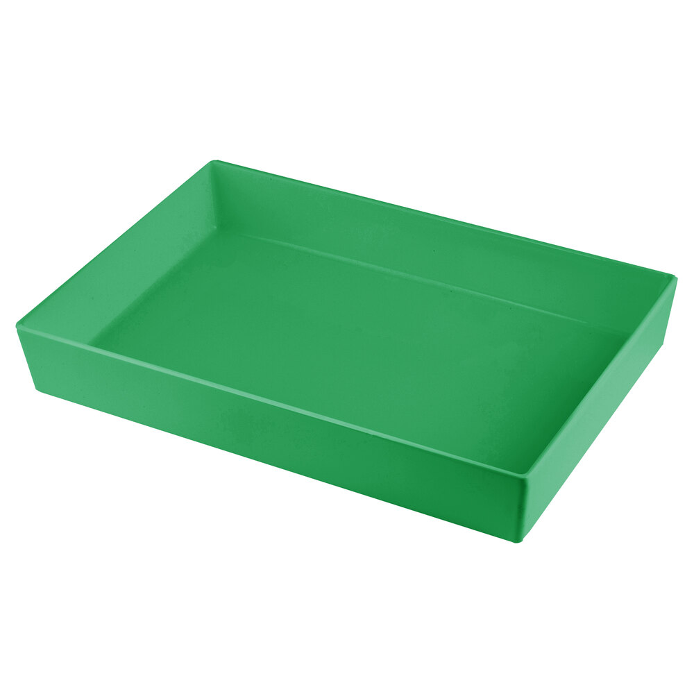 Tablecraft CW5000GN Simple Solutions Full Size Green Cast Aluminum Straight Sided Bowl - 3" Deep