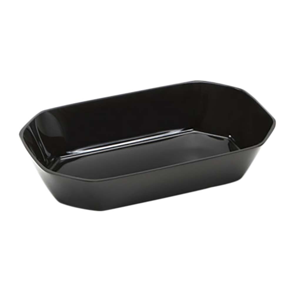 Delfin from Steelite International DFBCC10610 48 oz. Cut Corner Black Rectangular Acrylic Bowl