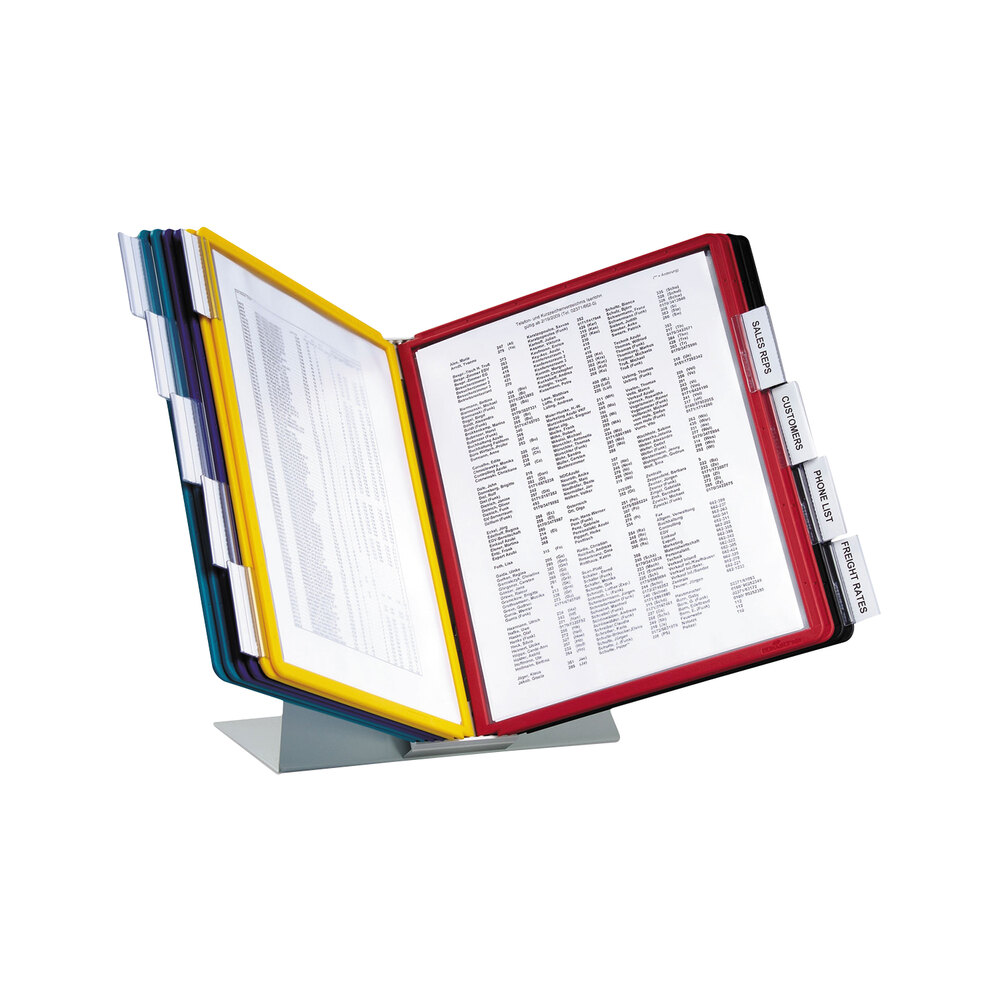 Durable 536000 VARIO Assorted Borders and Panels Letter Sized 10 Panel Desktop Reference System