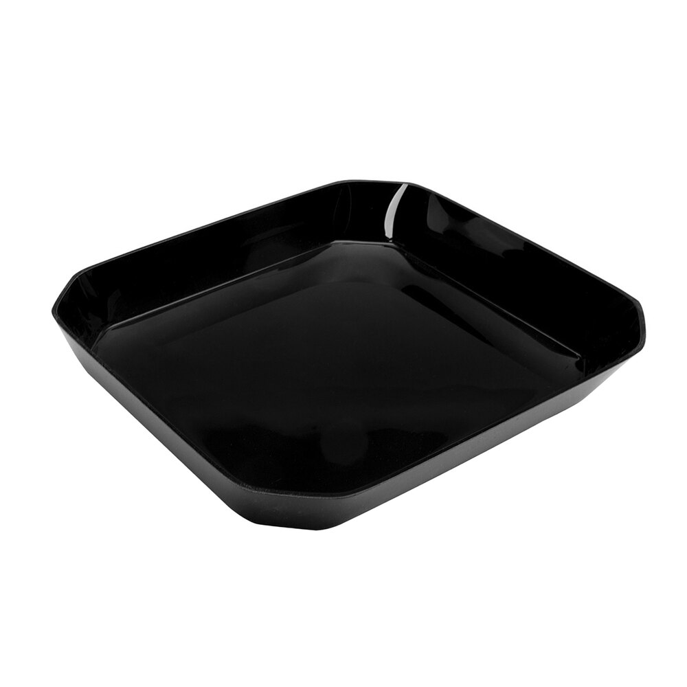 Delfin from Steelite International DFBCC121010 104 oz. Cut Corner Black Rectangular Acrylic Bowl