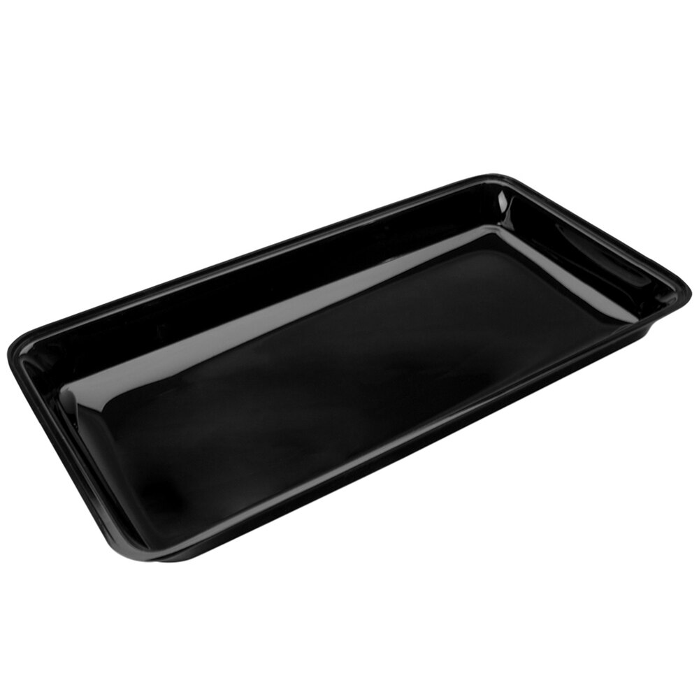 Delfin from Steelite International DFBRC301210 30" x 12" x 2" Black Acrylic Market Tray
