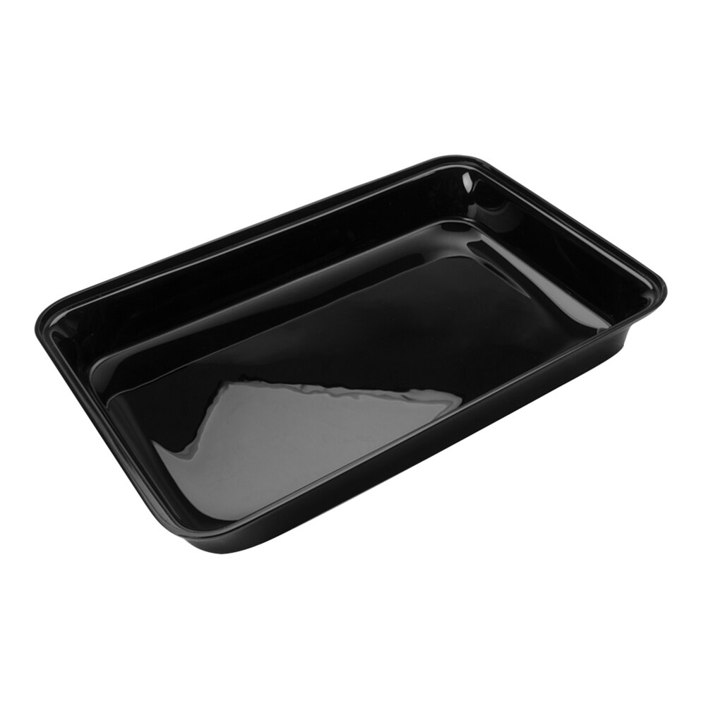 Delfin from Steelite International DFBRC151010 15" x 10" x 2" Black Acrylic Market Tray