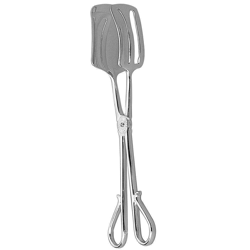 Tabletop Classics by Walco ACSS1044 10 1/2" Jumbo Stainless Steel Heavy Weight Bread Tongs