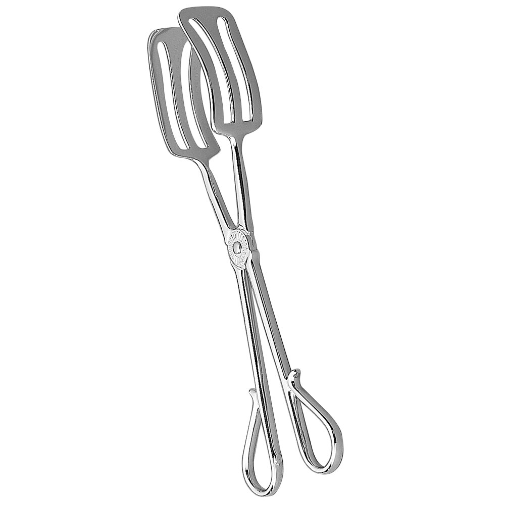 Tabletop Classics by Walco ACSS1053 10 1/2" Jumbo Stainless Steel Heavy Weight Pastry Tongs