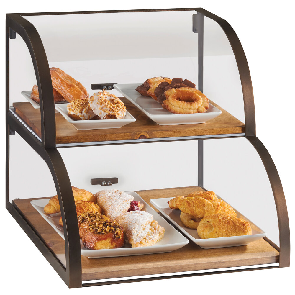 Cal-Mil 3931-84 Sierra 2-Tier Attendant Style Display Case - 22" x 19" x 18 1/2"