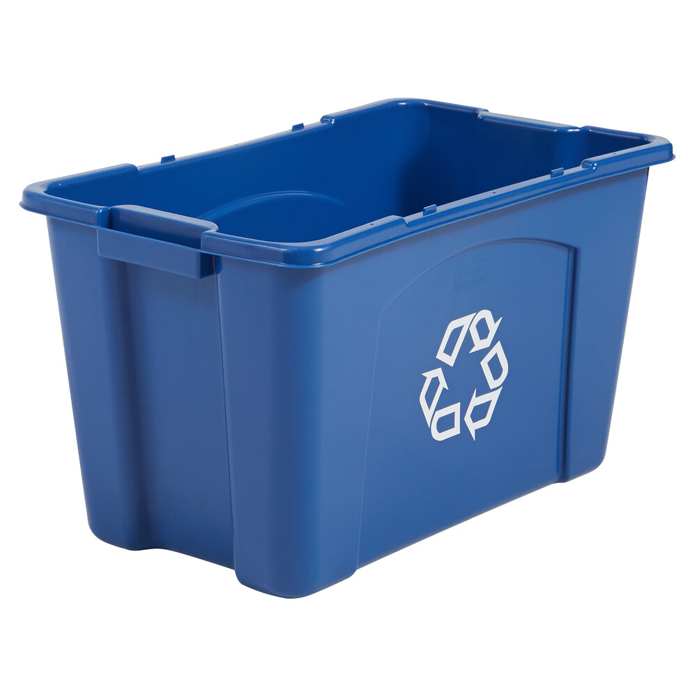 Rubbermaid® FG571873BLUE 18 Gallon Blue Rectangular Curbside Recycling Bin