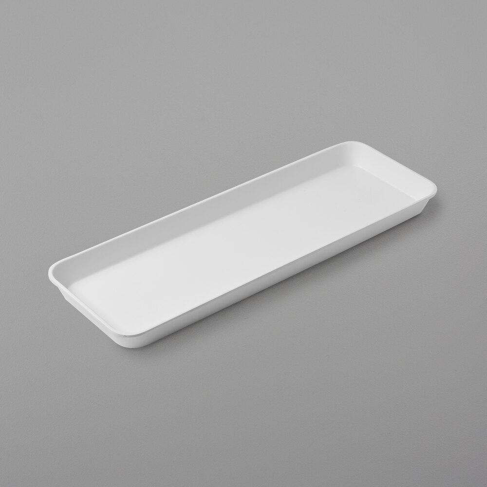 American Metalcraft MTW10 29 3/4" x 10 1/2" Rectangular White Melamine Market Tray