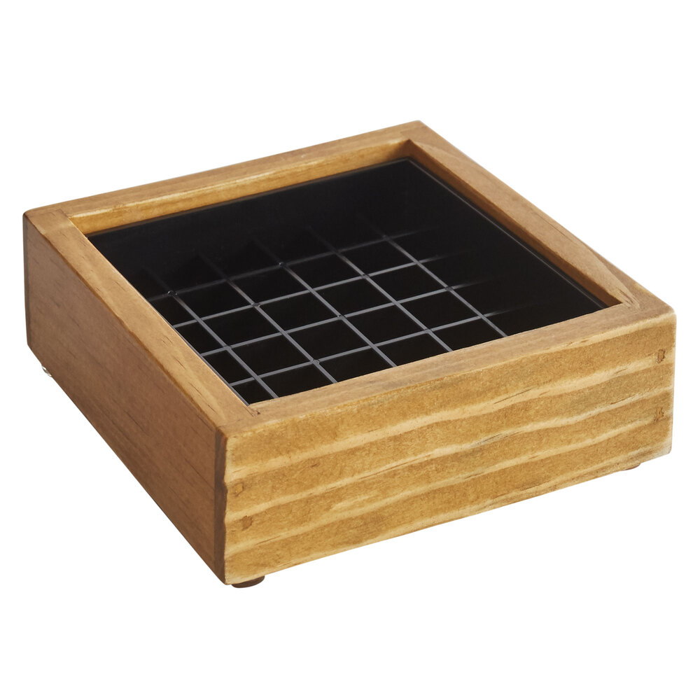 Cal-Mil 330-4-99 Madera Rustic Pine 4" x 4" x 1" Drip Tray