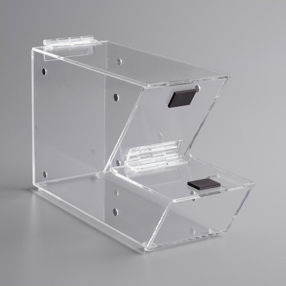 Choice Stackable Candy / Topping Dispenser with Notch - 11" x 4" x 7"