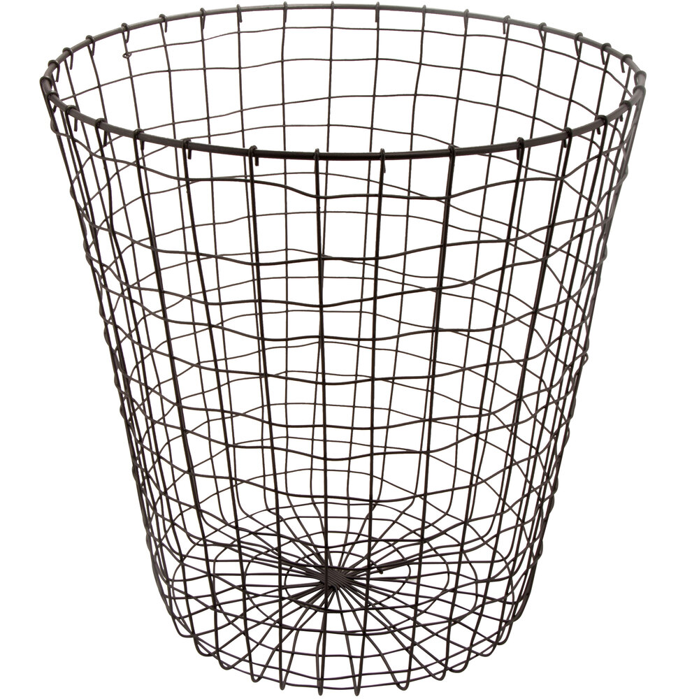 GET WB-312-MG Breeze 15 3/4" x 18" Round Metal Gray Storage Basket