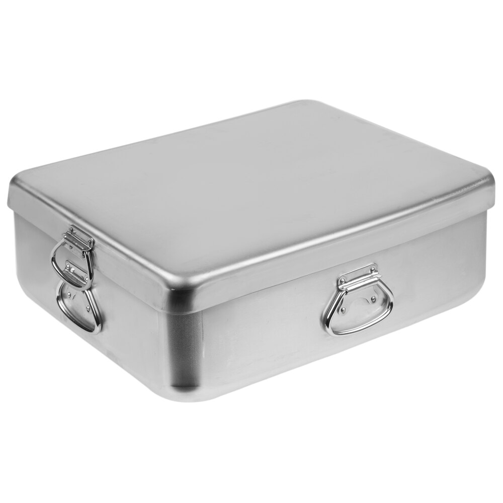 Vollrath 68390 Wear-Ever 42 Qt. Aluminum Double Roaster Pan - 21 5/8" x 18 1/8" x 9"