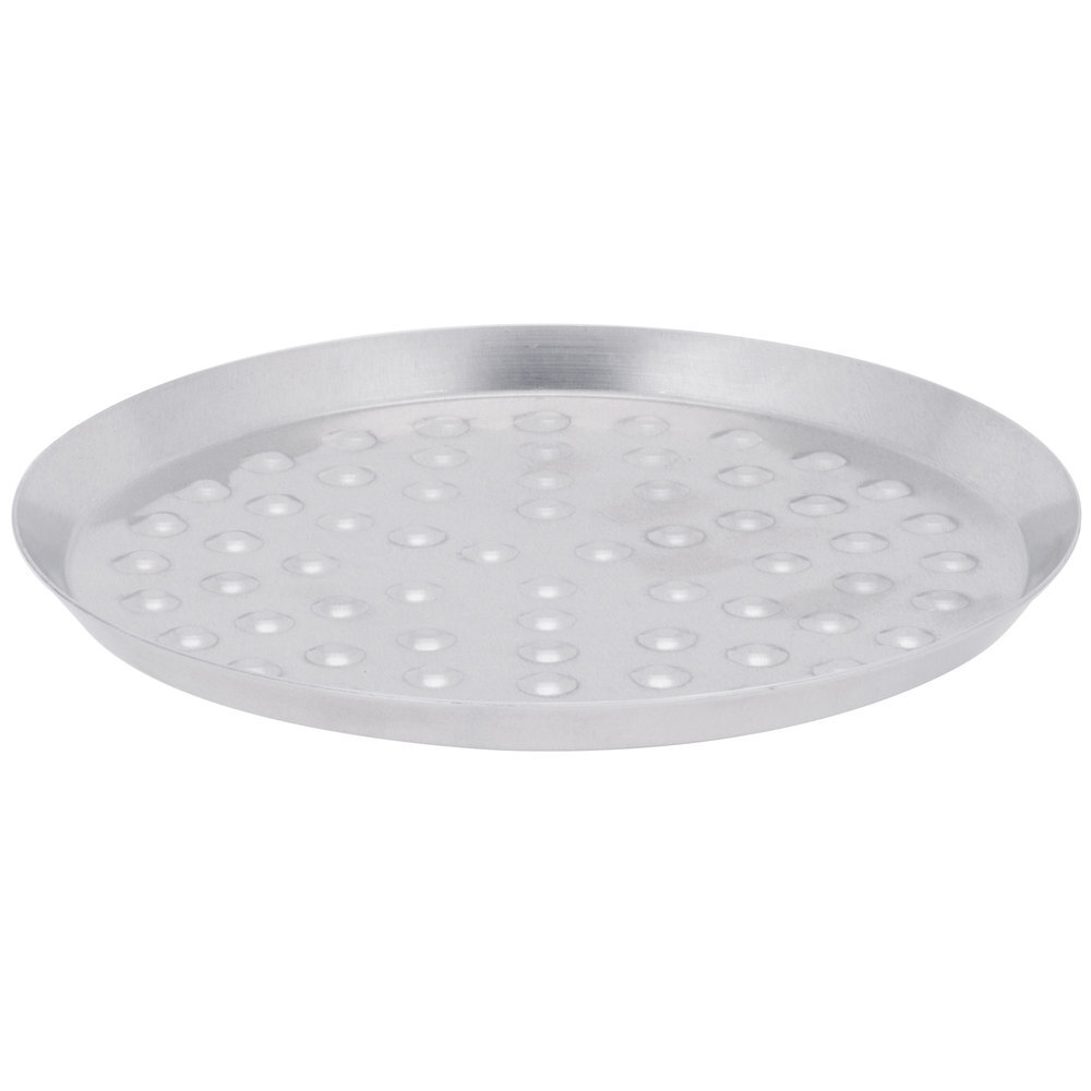 American Metalcraft NCAR12 12" Heavy Weight Aluminum Cutter Pizza Pan with Nibs