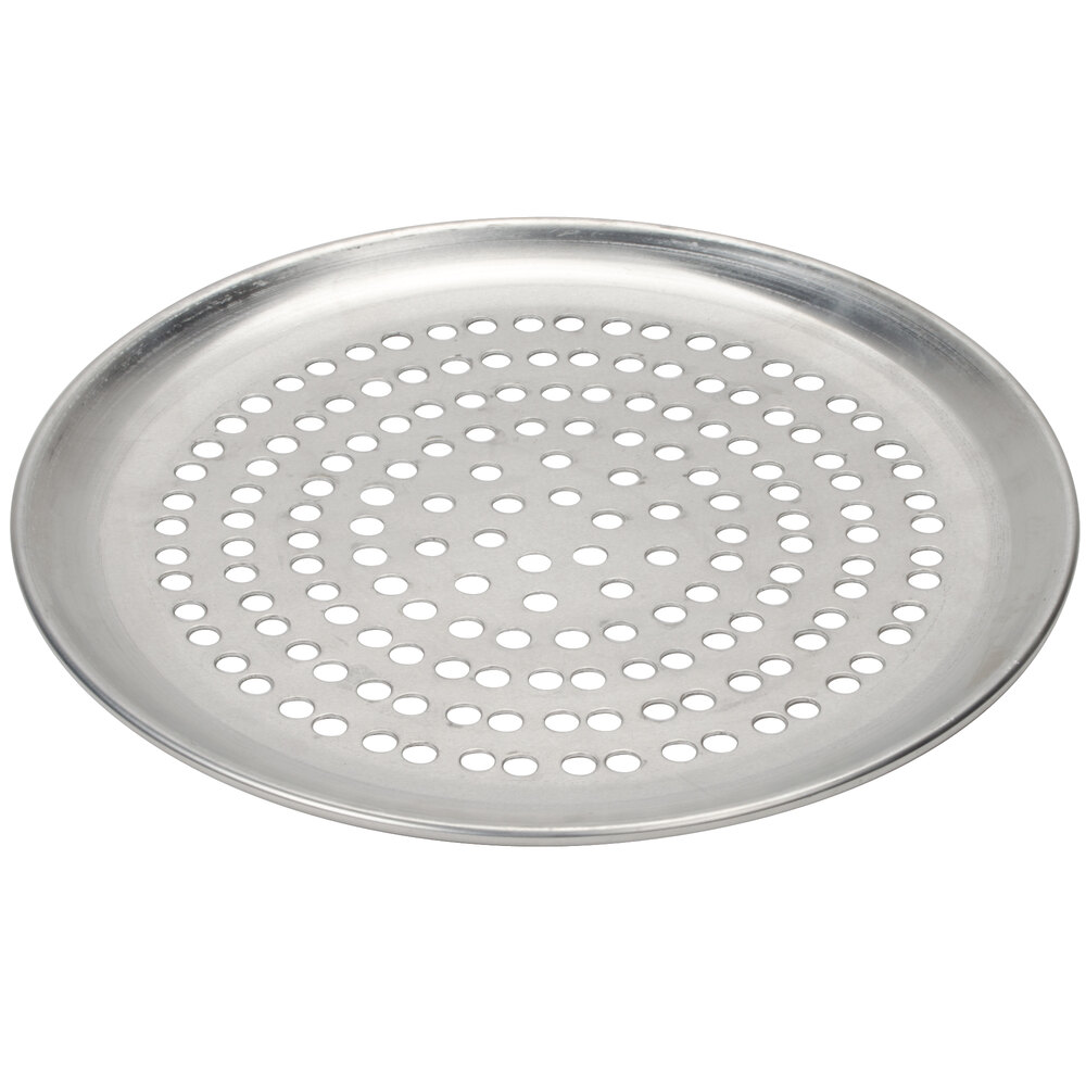 American Metalcraft SPCTP11 11" Super Perforated Standard Weight Aluminum Coupe Pizza Pan