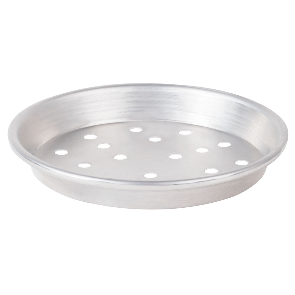 American Metalcraft PADEP6 6" x 1" Perforated Standard Weight Aluminum Tapered / Nesting Deep Dish Pizza Pan