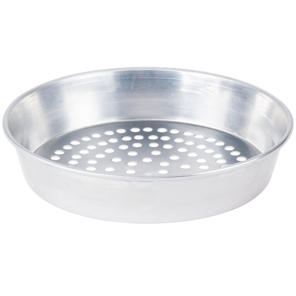 American Metalcraft SPA90122 12" x 2" Super Perforated Standard Weight Aluminum Tapered / Nesting Pizza Pan