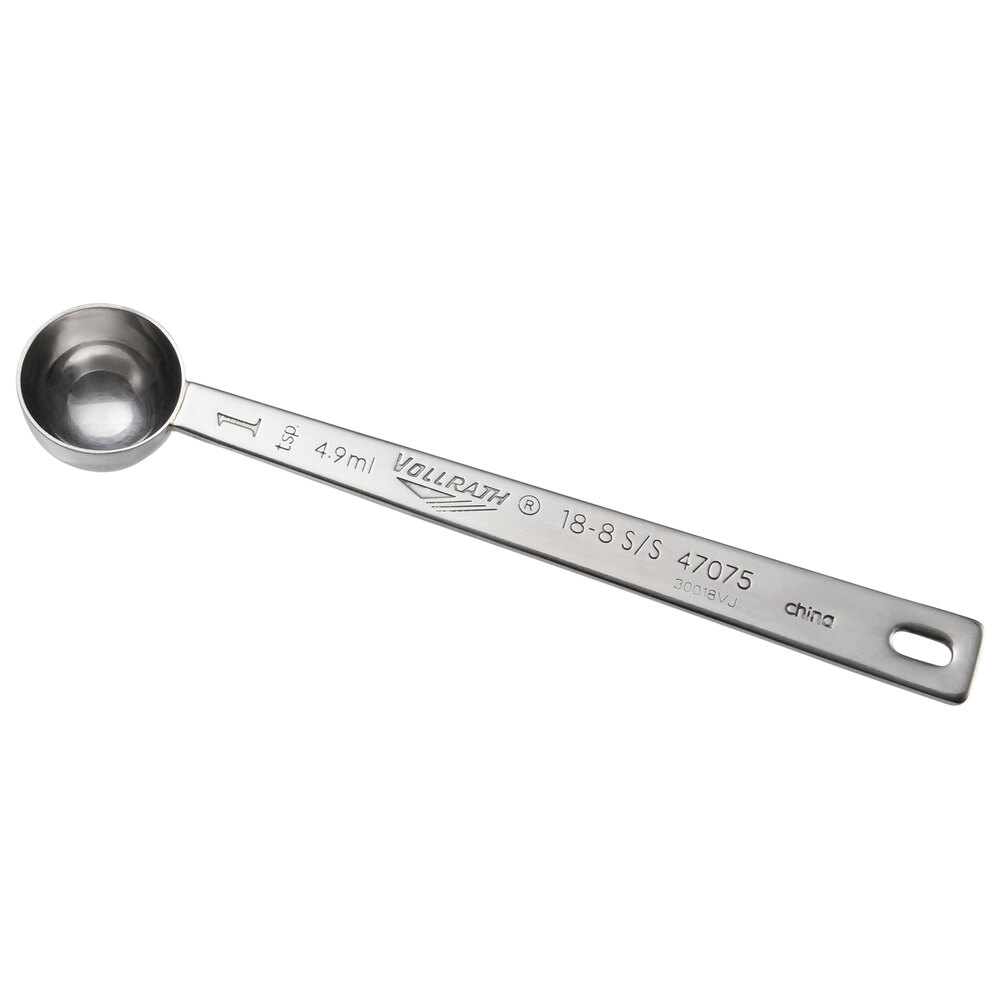 Vollrath 47075 1 tsp. Stainless Steel Heavy-Duty Round Measuring Spoon