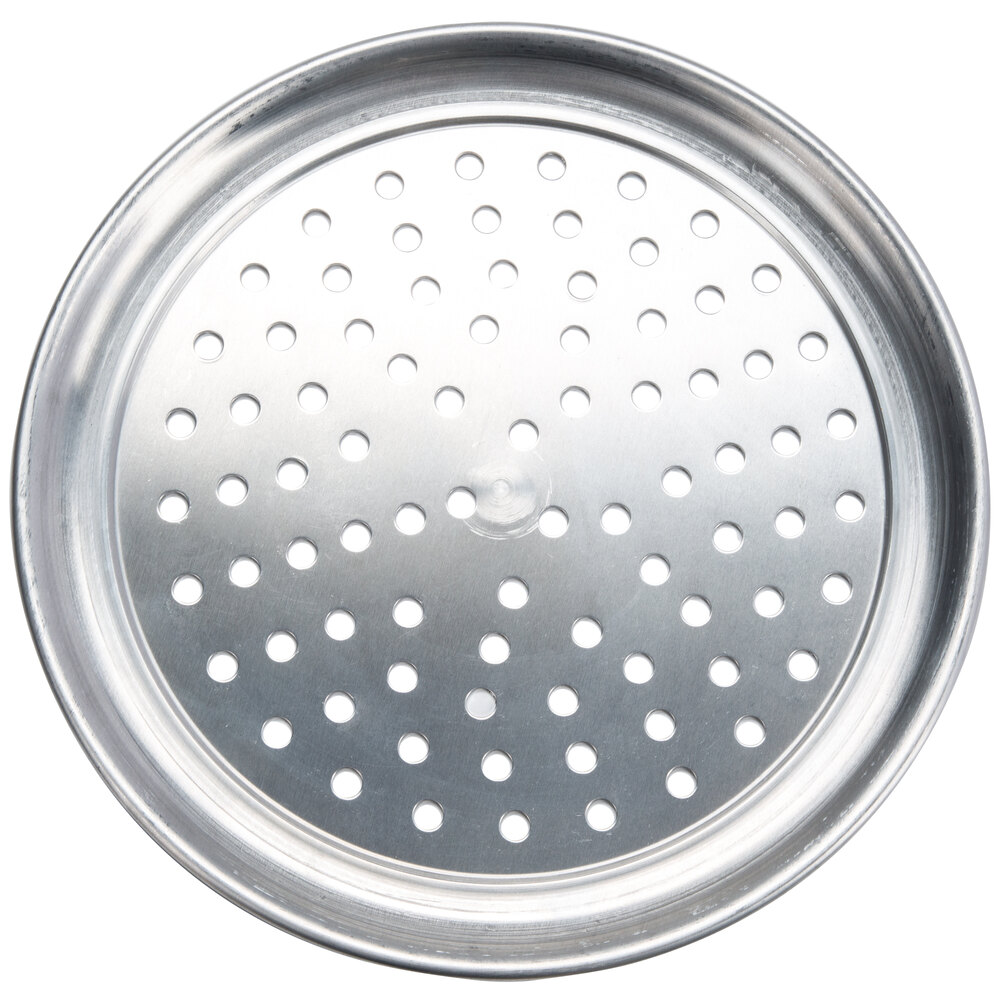 American Metalcraft PHATP7 7" Perforated Heavy Weight Aluminum Wide Rim Pizza Pan