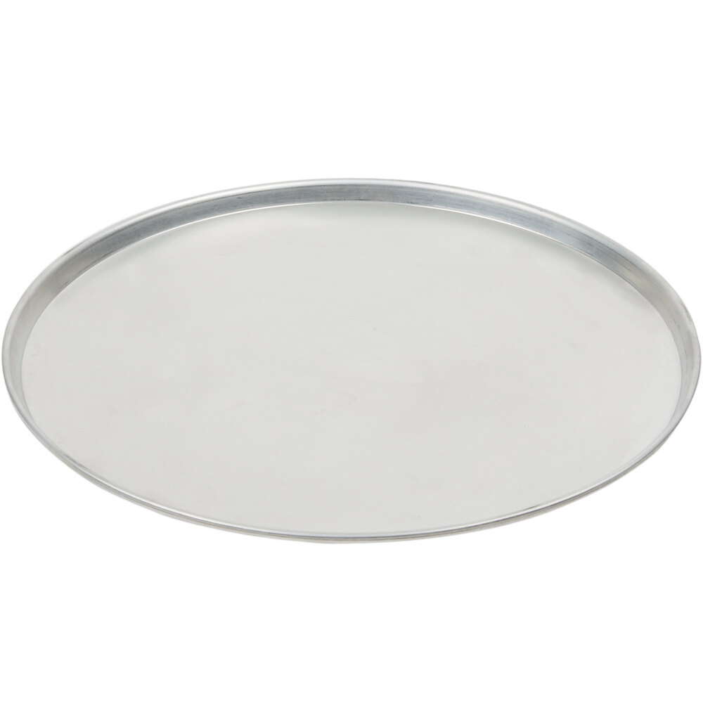 American Metalcraft T2018 18" x 1/2" Tin-Plated Steel Tapered / Nesting Deep Dish Pizza Pan