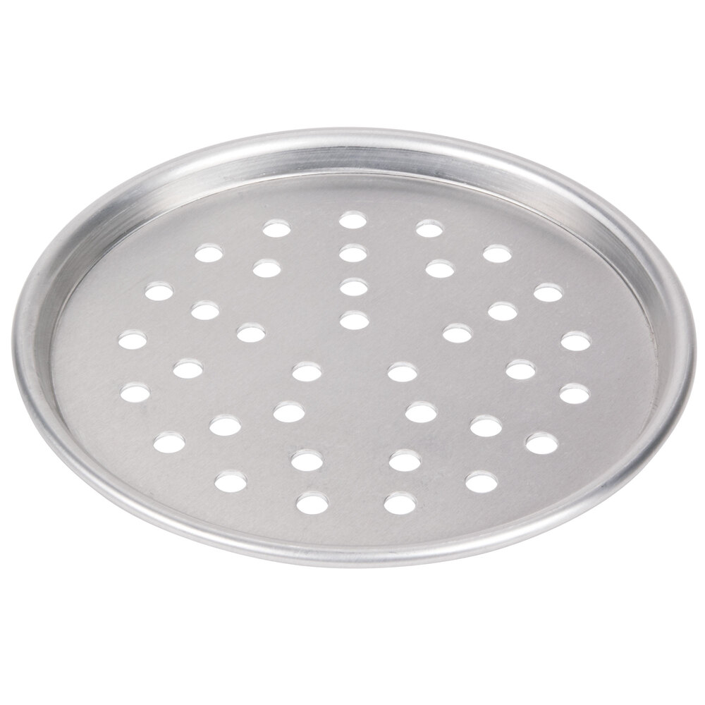 American Metalcraft PHA2018 18" x 1/2" Perforated Heavy Weight Aluminum Tapered / Nesting Pizza Pan