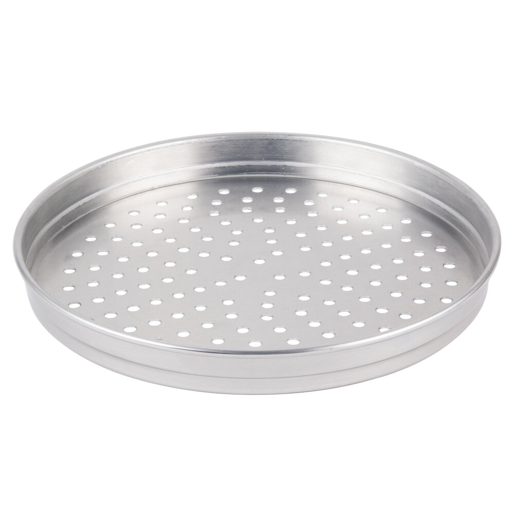 American Metalcraft PHA5111 5100 Series 11" Perforated Heavy Weight Aluminum Straight Sided Self-Stacking Pizza Pan