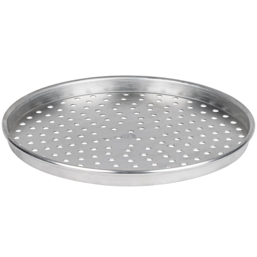 American Metalcraft PHA4017 17" x 1" Perforated Heavy Weight Aluminum Straight Sided Pizza Pan